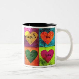 Valentindottermugg Två-Tonad Mugg