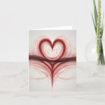 Valentine 1 hjärta, Valentine Card, AI genererad,