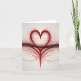 Valentine 1 hjärta, Valentine Card, AI genererad, Tack Kort
