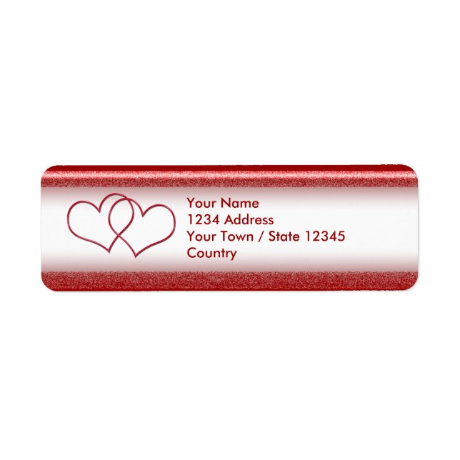 Valentine #1 returadress etikett (Framsidan)