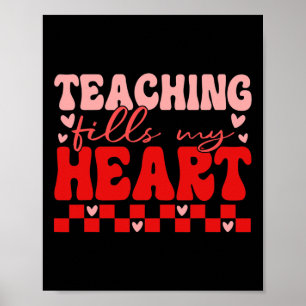 Valentine 2024 Outfit Retro Groovy Valentine Day Poster