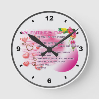 Valentine 2026-Clock-ENG Rund Klocka