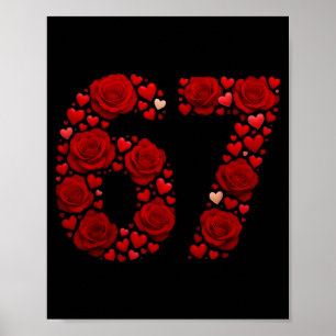 Valentine 67 Meme Ros Hjärtan Rolig Sex Sju Vale Poster