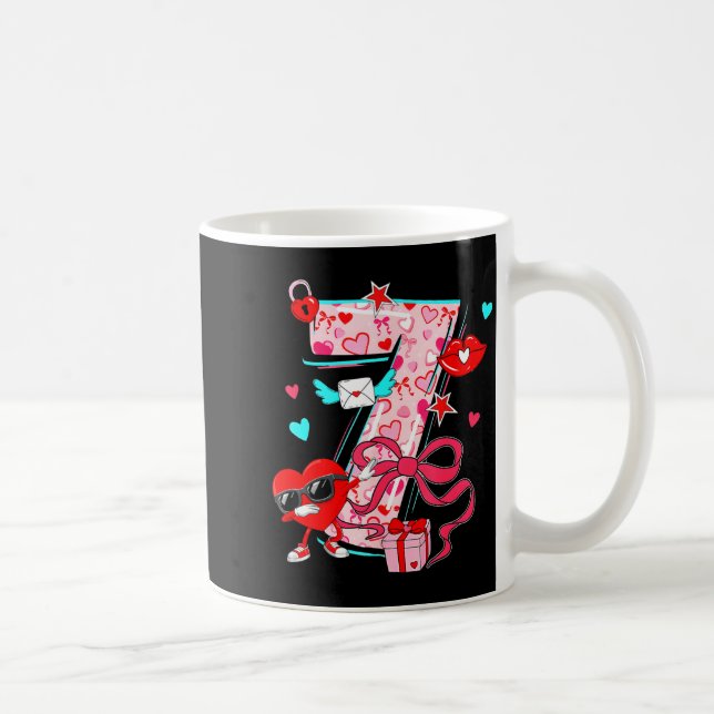 Valentine 67 Six Seven Meme Dabbing Hjärtan Matcha Kaffemugg (Höger)