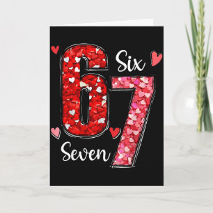 Valentine 67 Six Seven Meme Ros Hjärtan Alla Hjärt Kort
