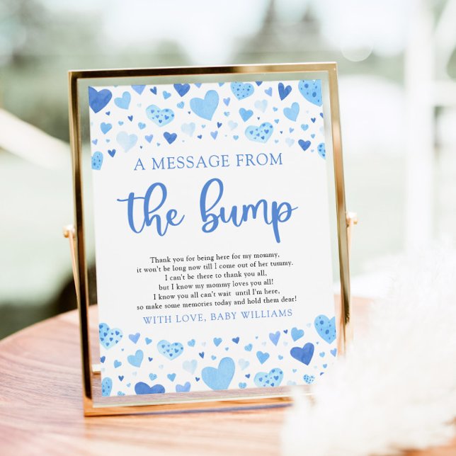 Valentine A message from the Bump Baby Shower Sign Poster (Skapare uppladdad)