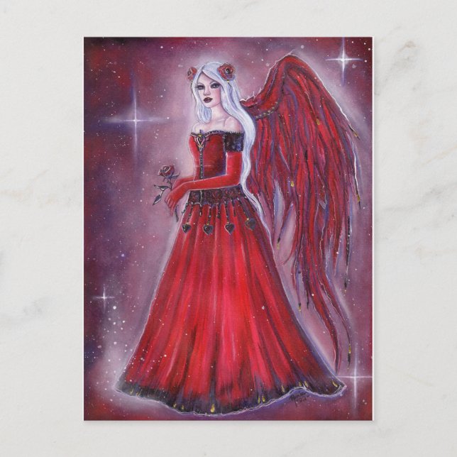 Valentine Angel art. by Renee Lavoie Helgdag Card Helg Vykort (Framsida)