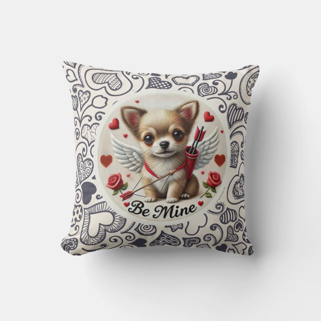 Valentine Angel Chihuahua Dekorativ kudde - var mi (Framsida)