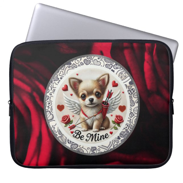 Valentine Angel Chihuahua Laptop sleeve - var min (Framsidan)