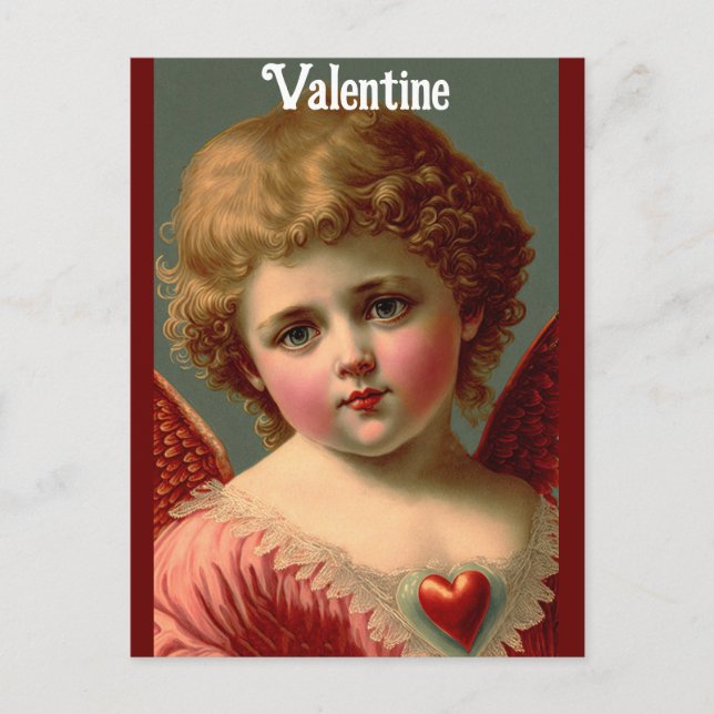 Valentine Angel Helgdag Postcard Helg Vykort (Framsida)