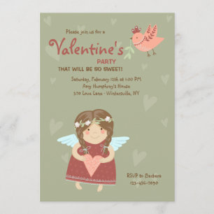 Valentine Angel-inbjudan Inbjudningar