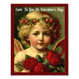 Valentine Angel med Ro Poster