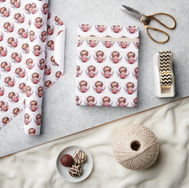 Valentine Ängelhjärta Inpackningspapper Presentpapper (Hantverk)