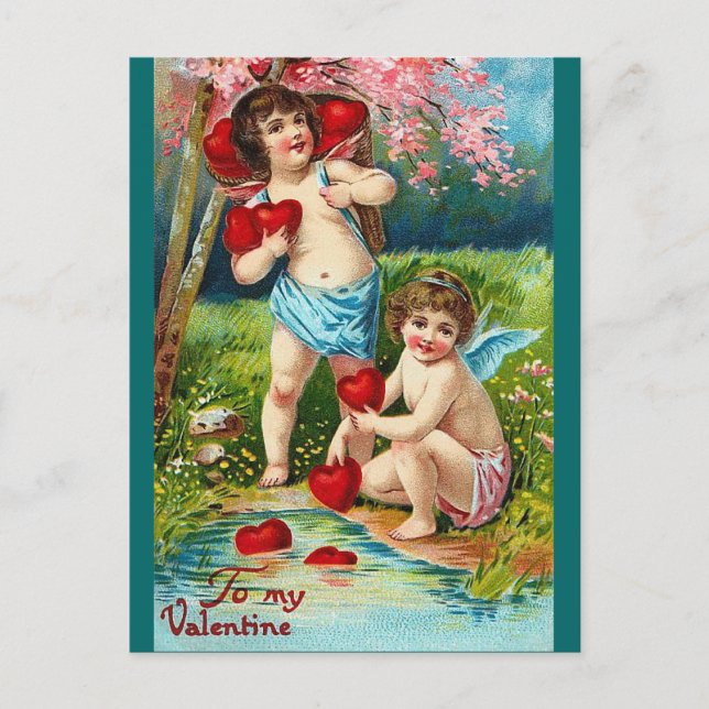 Valentine Änglar Helg Vykort (Framsida)