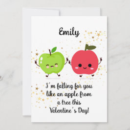 Valentine äppelkort julkort