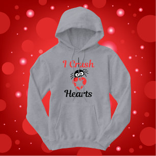 Valentine är jag Crush Hearts söta spindel Hoodie