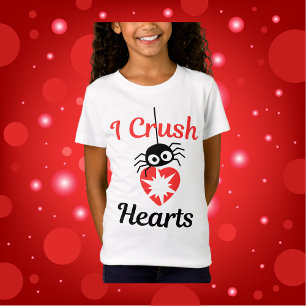 Valentine är jag Crush Hearts söta spindel   T Shirt