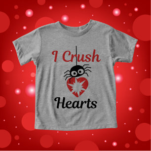 Valentine är jag Crush Hearts söta spindel T Shirt