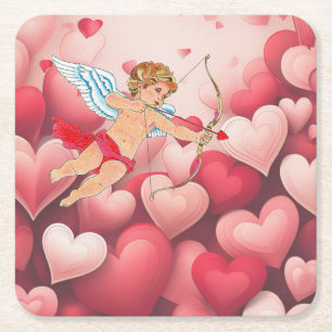 Valentine Arrow Underlägg Papper Kvadrat