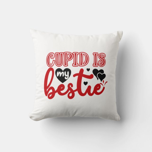Valentine Art Cupid är min Bestie Kudde (Framsida)