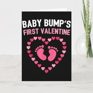 Valentine Baby Bump Tröja Första Alla Hjärtans Dag Kort