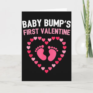 Valentine Baby Bump Tröja Första Alla Hjärtans Dag Kort