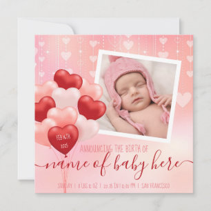 Valentine Baby Hearts Bubons från februari Nyheter Meddelande
