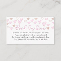 Valentine Baby Shower Bok i lieu infogningskort