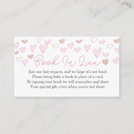 Valentine Baby Shower Bok i lieu infogningskort Tilläggskort