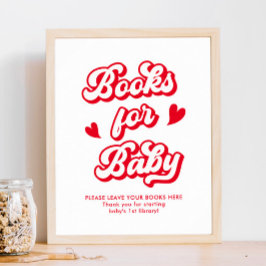 Valentine Baby Shower Bokar för Baby Poster
