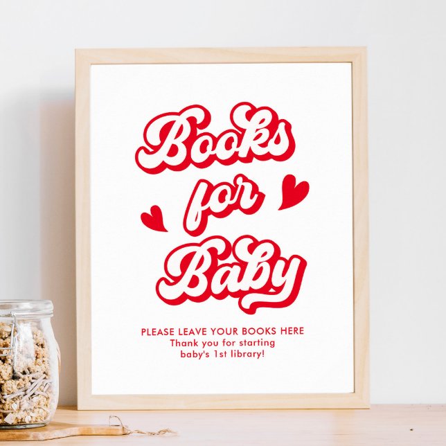 Valentine Baby Shower Bokar för Baby Poster (Skapare uppladdad)