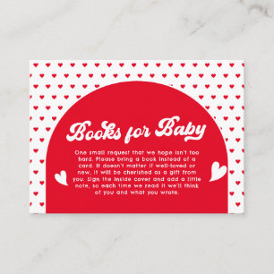 Valentine Baby Shower Bokförfrågan Tilläggskort