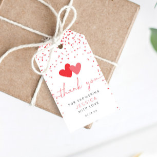 Valentine Baby Shower Favor Presentetikett