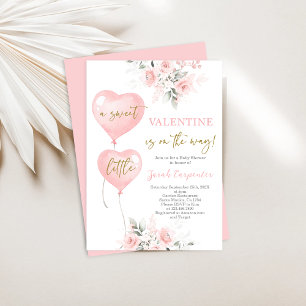 Valentine Baby Shower Girl-inbjudan Inbjudningar