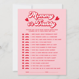 Valentine Baby Shower gissar vem som spelar spel k Inbjudningar