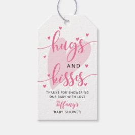 Valentine Baby Shower Hugs och Kisses Presentetikett