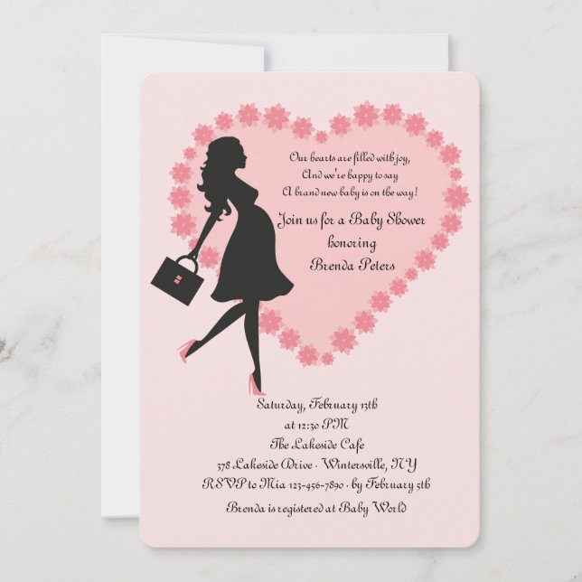 Valentine Baby Shower-inbjudan Inbjudningar (Framsida)