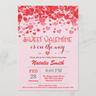 Valentine Baby Shower-inbjudan, lilla älskling Inbjudningar