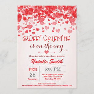 Valentine Baby Shower-inbjudan, liten älskling Inbjudningar