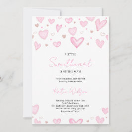 Valentine Baby Shower Inbjudningar