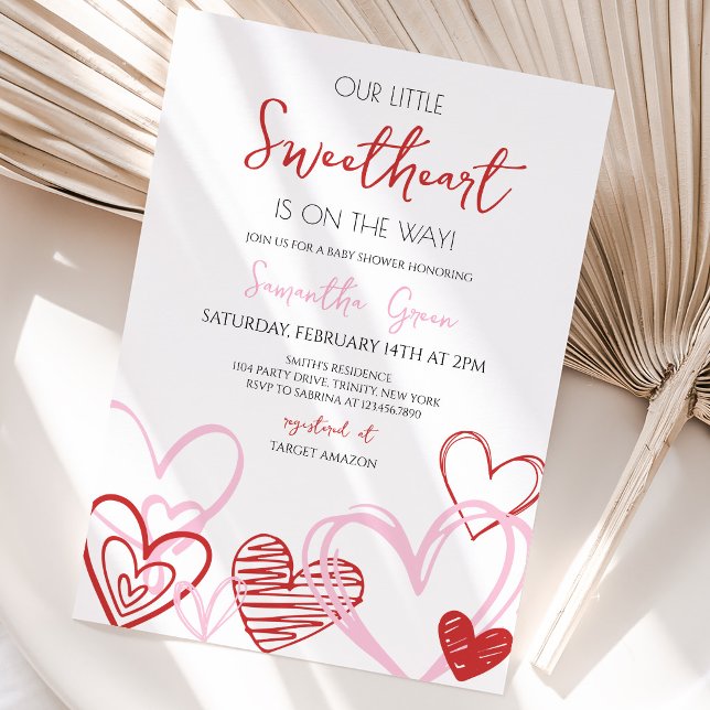 Valentine Baby Shower Inbjudningar (Skapare uppladdad)