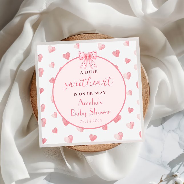 Valentine Baby Shower Pappersservett (Skapare uppladdad)