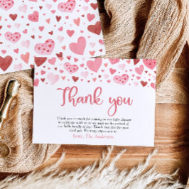 Valentine Baby Shower Tack för kortet Inbjudningar