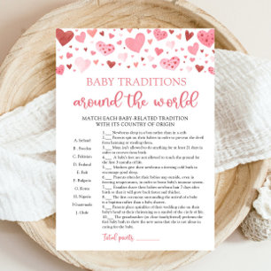 Valentine Baby-traditioner runt hela världen-spel Inbjudningar