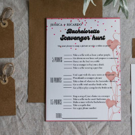 Valentine Bachelorette-äventyrsspelet Inbjudningar