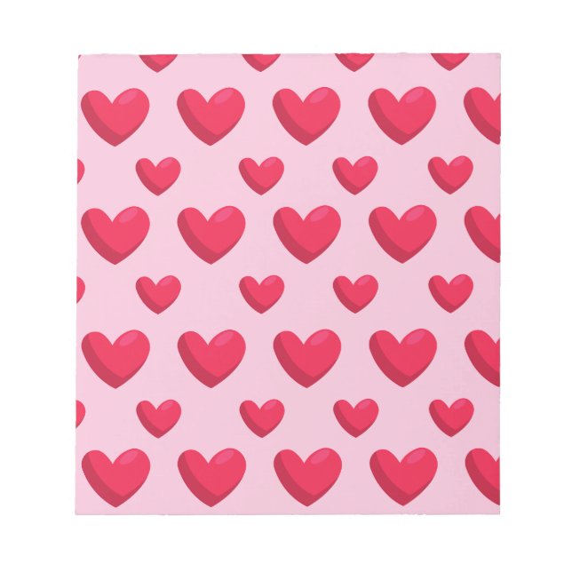 Valentine Background med Heart Kärlek Anteckningsblock (Framsida)