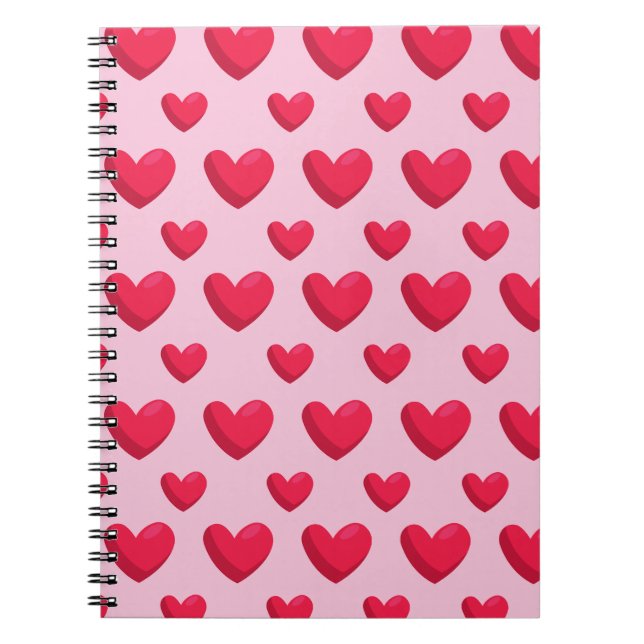 Valentine Background med Heart Kärlek Anteckningsbok (Framsidan)