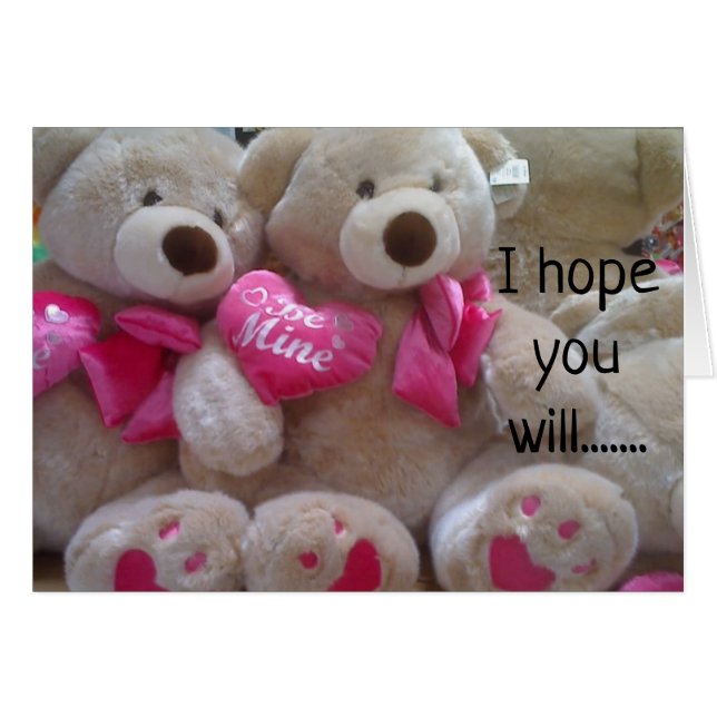 VALENTINE BE "KEEPER OF MY HEART" HÄLSNINGSKORT (Framsidan Horizontal)
