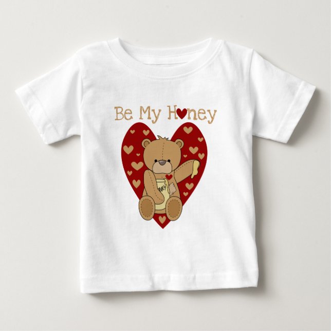 Valentine be My Honung T-shirts och presenter (Framsida)