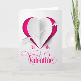 Valentine "Be My Valentine" Arrow/Heart P Kort